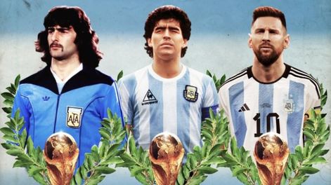 Los Andes | Kempes, Maradona y Messi, los hombres que pudieron. / gentileza: peloteros.com.ec