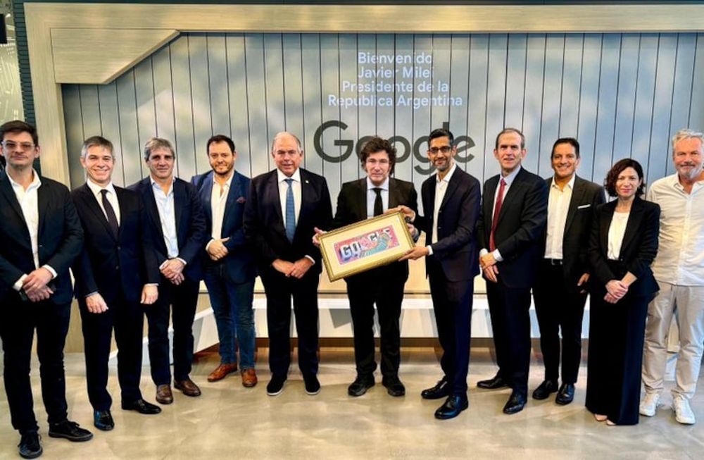 Javier Milei se reunió con Sundar Pichai, CEO de Google - Oficina del Presidente
