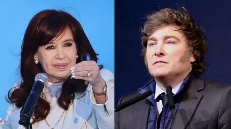 Cristina Kirchner y Javier Milei