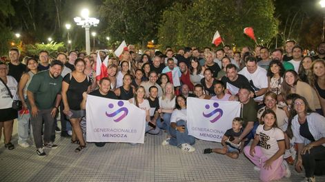 Cambia Mendoza + La Libertad Avanza celebrando la victoria en San Rafael.&nbsp;