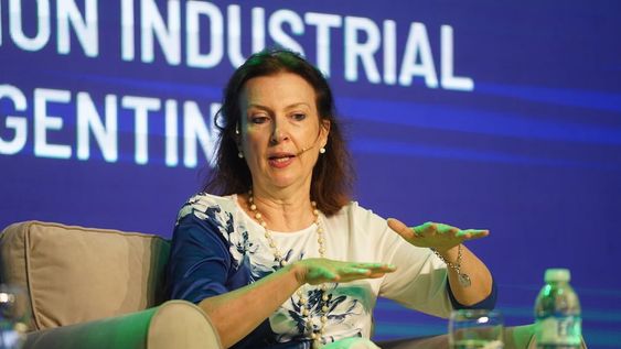 Conferencia de la UIA - La futura Canciller Diana Mondino. Foto Guillermo Rodríguez Adami
