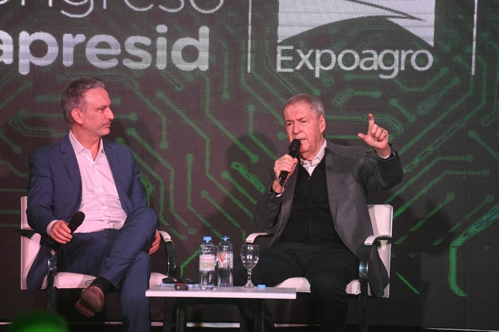 Juan Schiaretti en el cierre de la 33ª edición del Congreso Aapresid (Asociación Argentina de Productores en Siembra Directa).