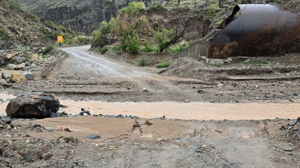 Así está el Cañón del Atuel tras las intensas lluvias en el sur provincial. 