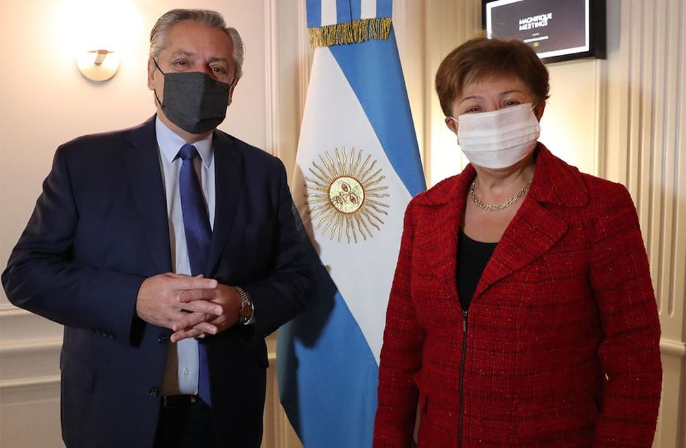 Alberto Fernández se reunirá el fin de semana con la directora gerente del Fondo Monetario Internacional, Kristalina Georgieva (Archivo)