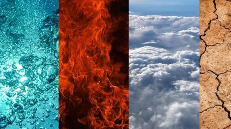 Tierra, aire, fuego y agua, son considerados el origen de todo. / Foto: Gentileza