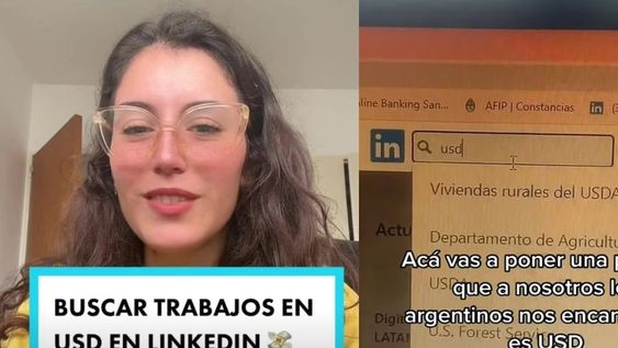 La usuaria reveló dos trucos para cobrar en dólares trabajando remoto. Foto: Captura TikTok (@tubestself)