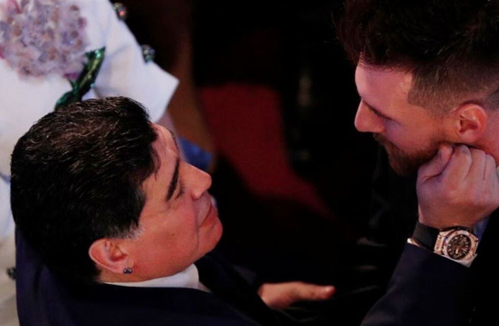 Maradona felicitó a Leo Messi por el nacimiento de Ciro