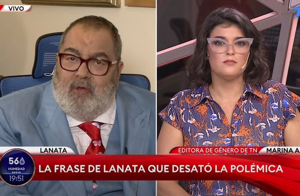 Jorge Lanata y un debate con Marina Abiuso en TN por el culito de Stefanía Desiree Purita Díaz (Captura)