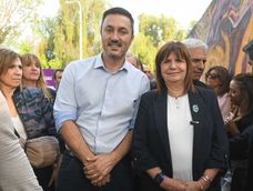 Luis Petri y Patricia Bullrich en Mendoza. Archivo Los Andes