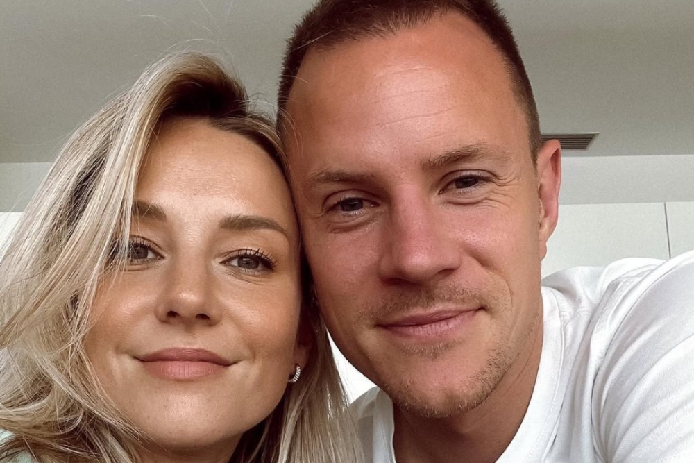 Ter Stegen y Daniela Jehle