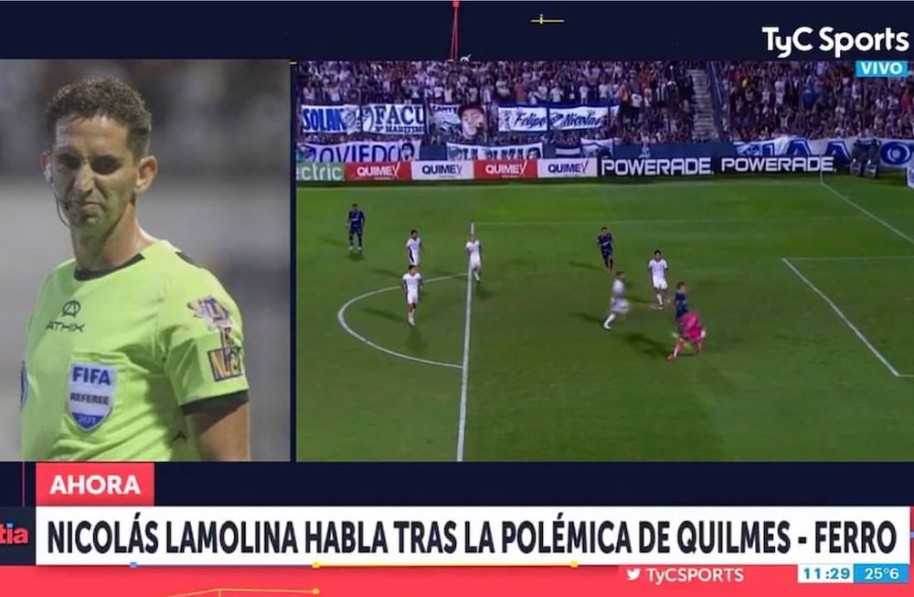Lamolina le pidió perdón a la gente de Ferro por su error (Captura de TV)