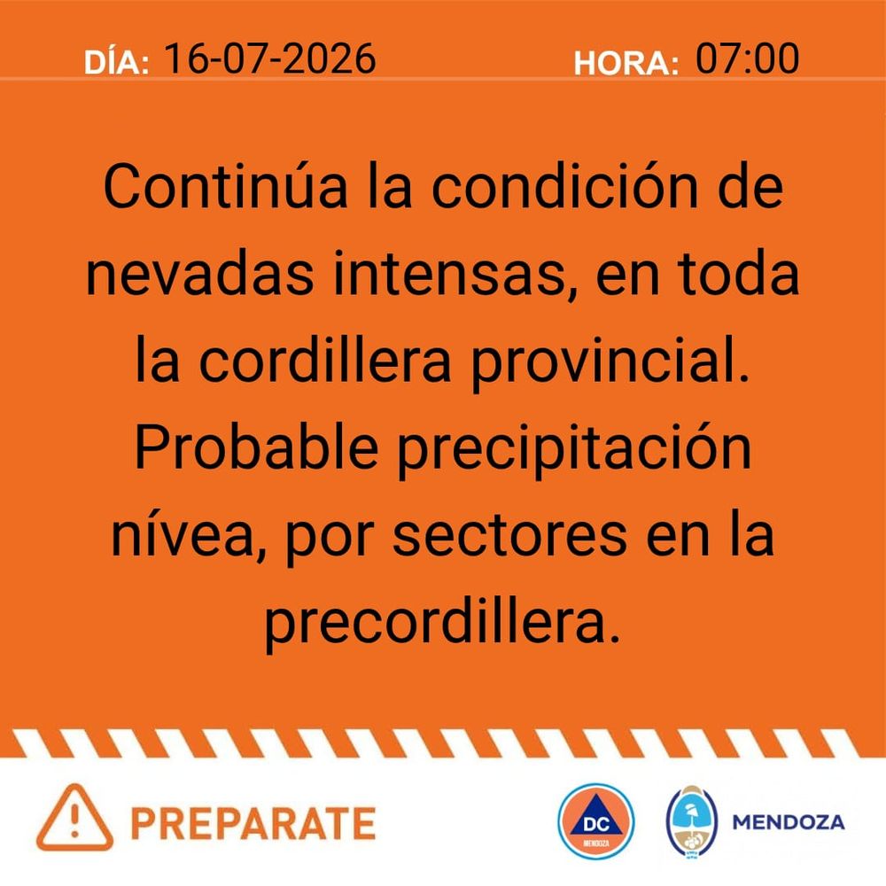 Alerta naranja por nevadas&nbsp;