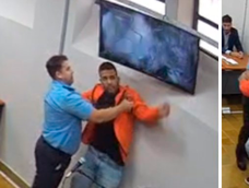 Un preso intentó agredir a un fiscal durante una audiencia en San Juan. Un preso intentó agredir a un fiscal durante una audiencia en San Juan.