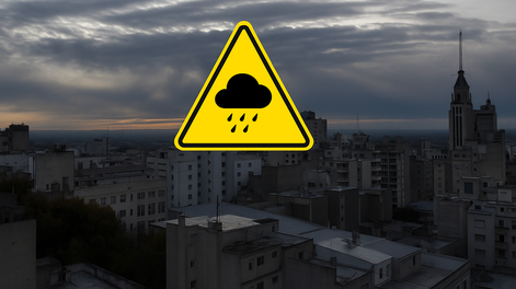 Alerta amarilla por tormentas que afectarían este vienres a Mendoza.