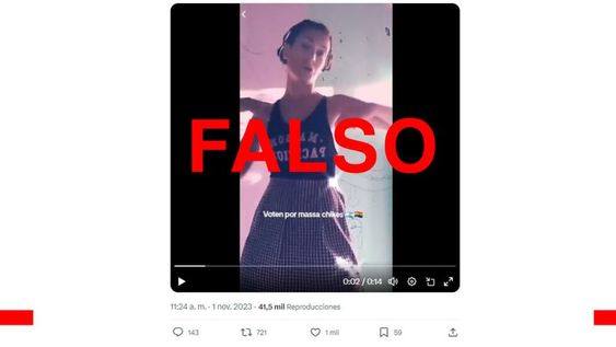 Es falso que la madre de Lucio Dupuy llamó a votar a Sergio Massa desde la cárcel; el video data de 2021 y no alude al candidato. Foto: Reverso