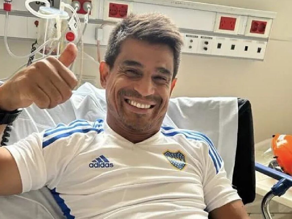 Hugo Benjamín Ibarra, el DT de Boca se mostró muy recuperado tras el susto. / Gentileza.