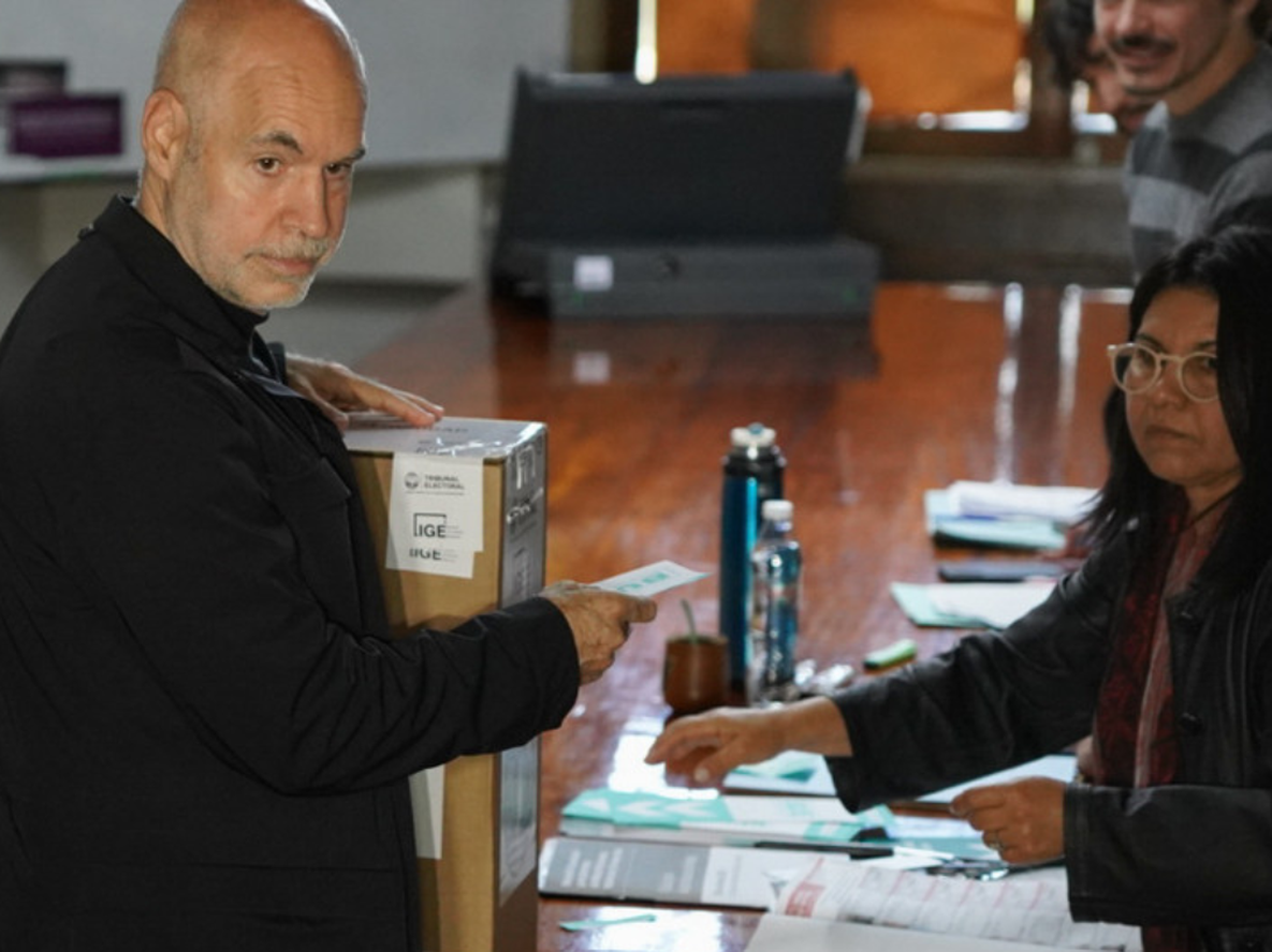 Horacio Rodríguez Larreta festejó a pesar de perder la elección porteña.