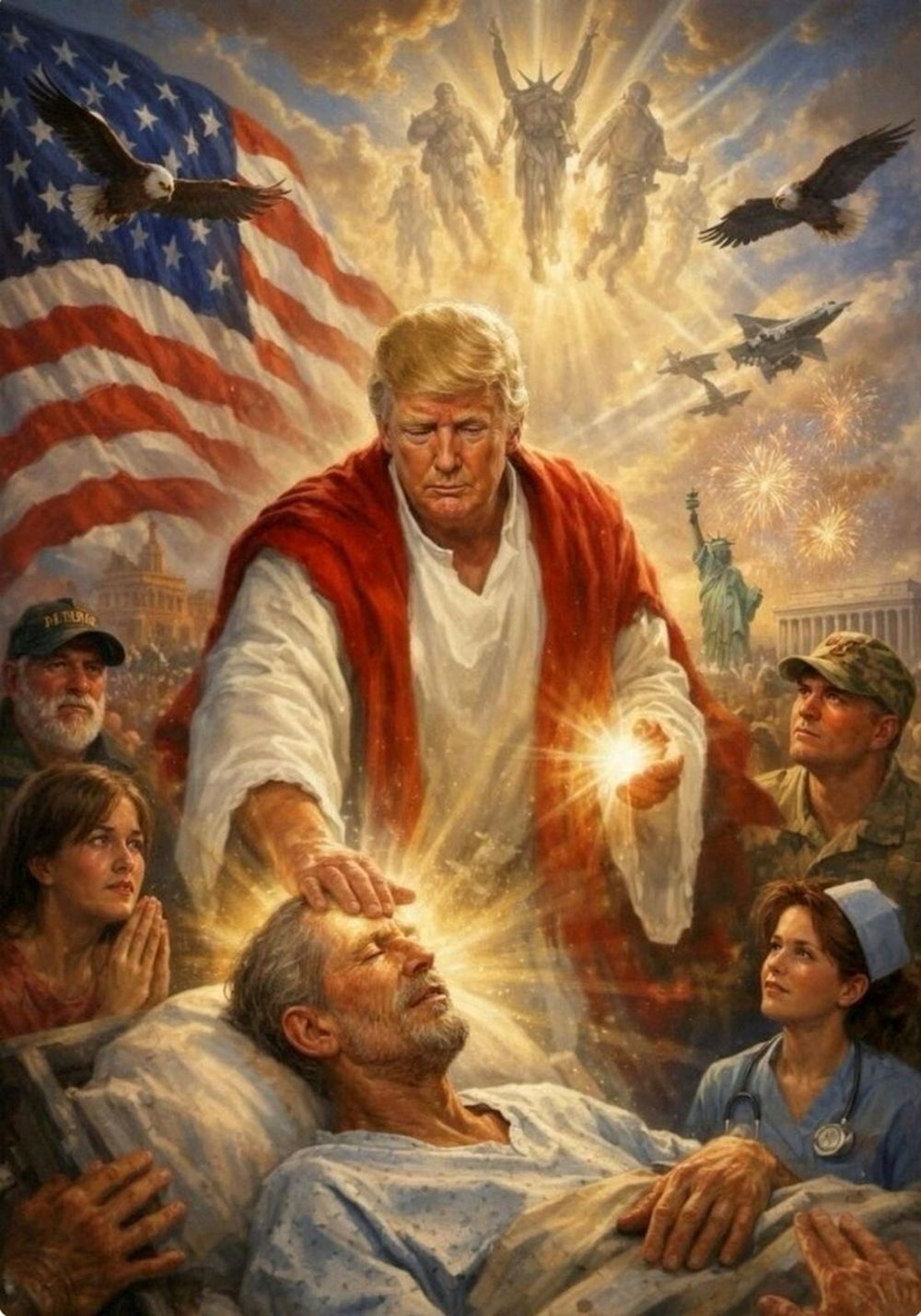 La foto que Trump tuvo que eliminar tras las críticas.