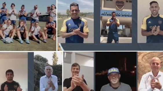 Homenaje a hinchas de Boca en su día.