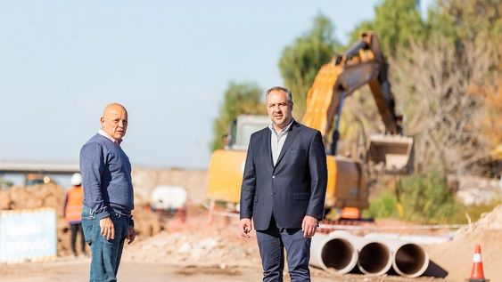 Stevanato supervisó avance de obra clave de saneamiento
