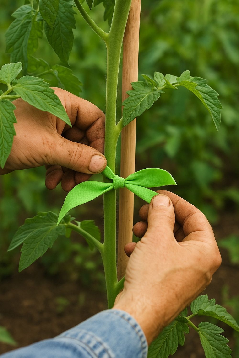 Atar una cinta al tallo de una planta puede parecer un gesto decorativo, pero en realidad es una técnica ampliamente utilizada por viveristas, horticultores y jardineros profesionales.