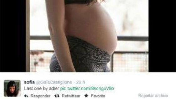 Sofía Gala se retrató con su pancita de seis meses