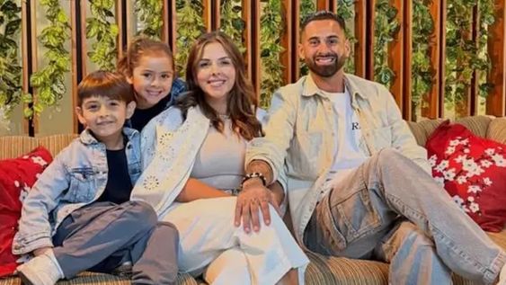 Lucas Trejo y su familia