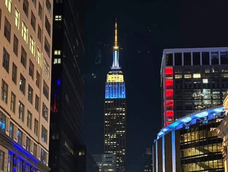 El Empire State Building se tiñó de celeste y blanco tras la victoria Argentina