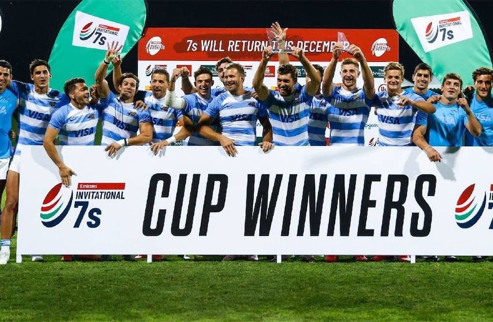 El seleccionado argentino de rugby seven, Los Pumas 7s gritó campeón en Dubai. / Gentileza.