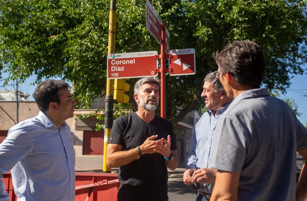 Ulpiano Suarez y Daniel Orozco recorrieron la avenida San Martín antes del inicio de las obras