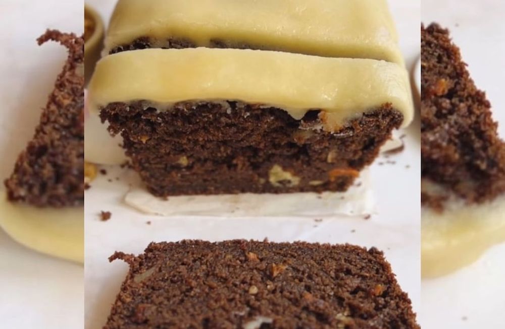 Budín de chocolate, naranja y zanahoria.