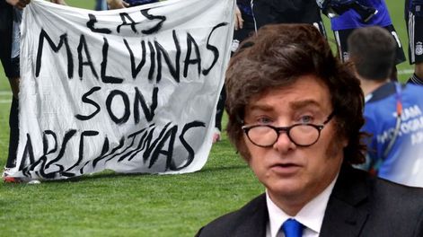 Milei habló de la bandera que mostraron los jugadores de la Selección Argentina a favor de la soberanía sobre Malvinas
