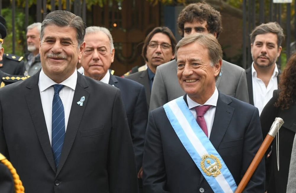 El gobernador Rodolfo Suárez y el vicegobernador Mario Abed. Foto: Ignacio Blanco