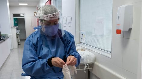 Unidad de Terapia Intensiva UTI donde están los pacientes graves que requieren respiradores mecánicos.