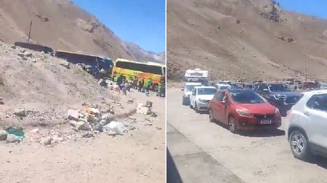 Colapso, embudo y basura en Horcones: casi 20.000 personas volvieron a Argentina (Captura de video)