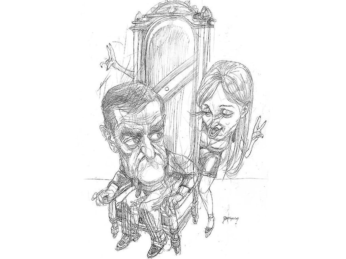 Son muchos los embates del gobierno nacional que Rodolfo Suárez debe intentar asimilar por el hecho de ser de la oposición a nivel nacional. / Caricatura: Gabriel Fernández