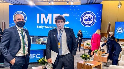 Los Andes | El ministro de Economía, Martín Guzmán, y el director por el Cono Sur ante el FMI, Sergio Chodos, formaron parte de las deliberaciones.