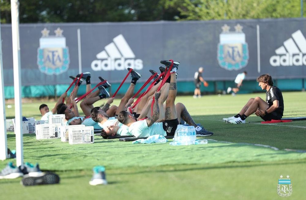 Entrenamiento de la Selección Argentina en el predio de Ezeiza. / Gentileza.