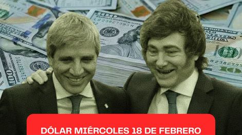 Dólar miércoles 18 de febrero 2026.