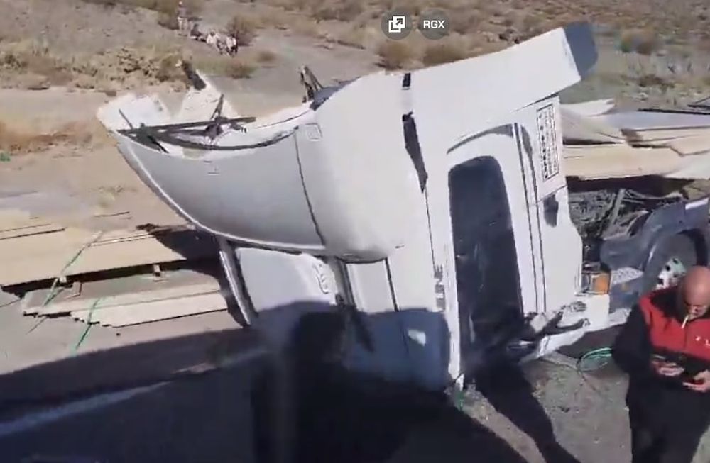 Accidente en Ruta 7, cerca de Uspallata. Captura: X / @MarceloOrtizTV
