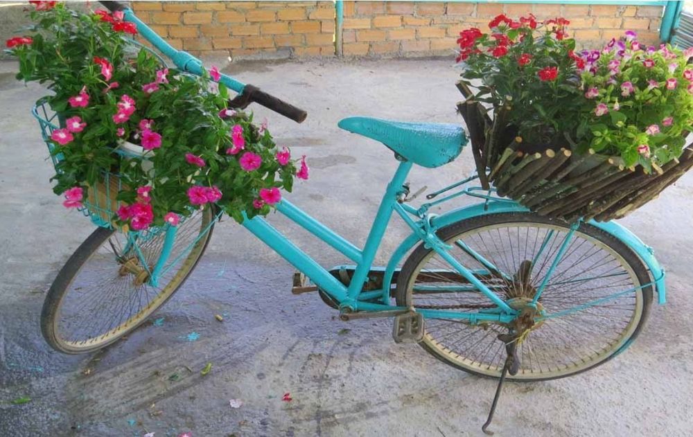 Cada parte de la bicicleta tiene formas que pueden adaptarse a distintos proyectos decorativos.
