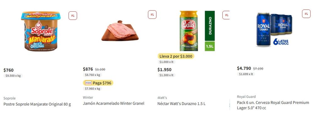 Precios en Santa Isabel (Chile) al 30 de diciembre de 2025