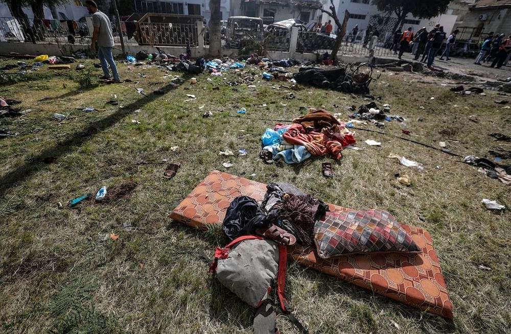 Una explosión en un hospital de Gaza dejó 500 muertos. Israel se despegó de la responsabilidad y culpó a la Yihad islámica. (EFE)