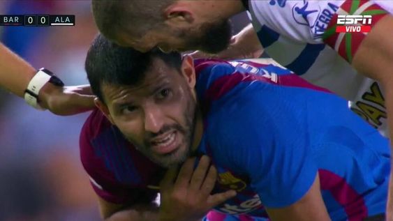La imagen del Kun que preocupó a todos (Captura de TV)
