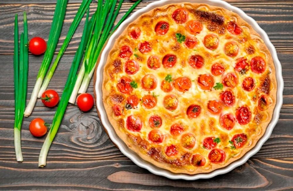 Paso a paso para la tarta de tomate, cebolla y queso