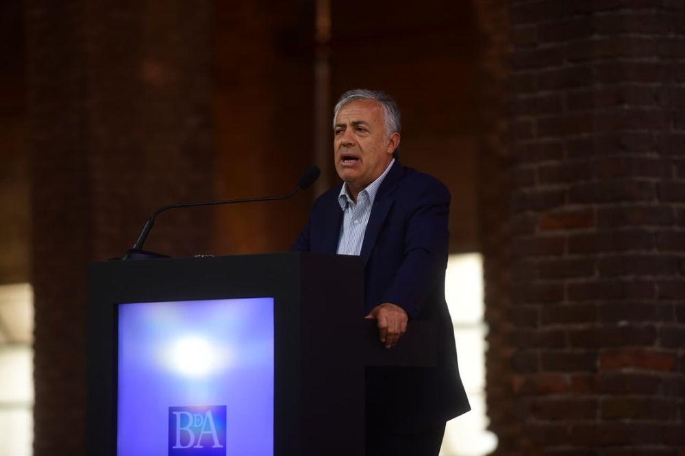 El gobernador Alfredo Cornejo en el Almuerzo de Bodegas de Argentina