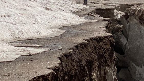 Así quedó el camino a la Laguna del Diamante tras el invierno