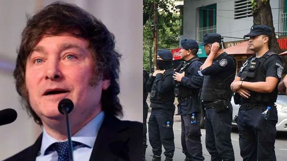 “Es decisión del Presidente Javier Milei devolverle la dignidad a las fuerzas de seguridad”, manifiesta el texto que acompaña el posteo. Foto: (Der.) Web / (Izq.) José Gutiérrez - Los Andes