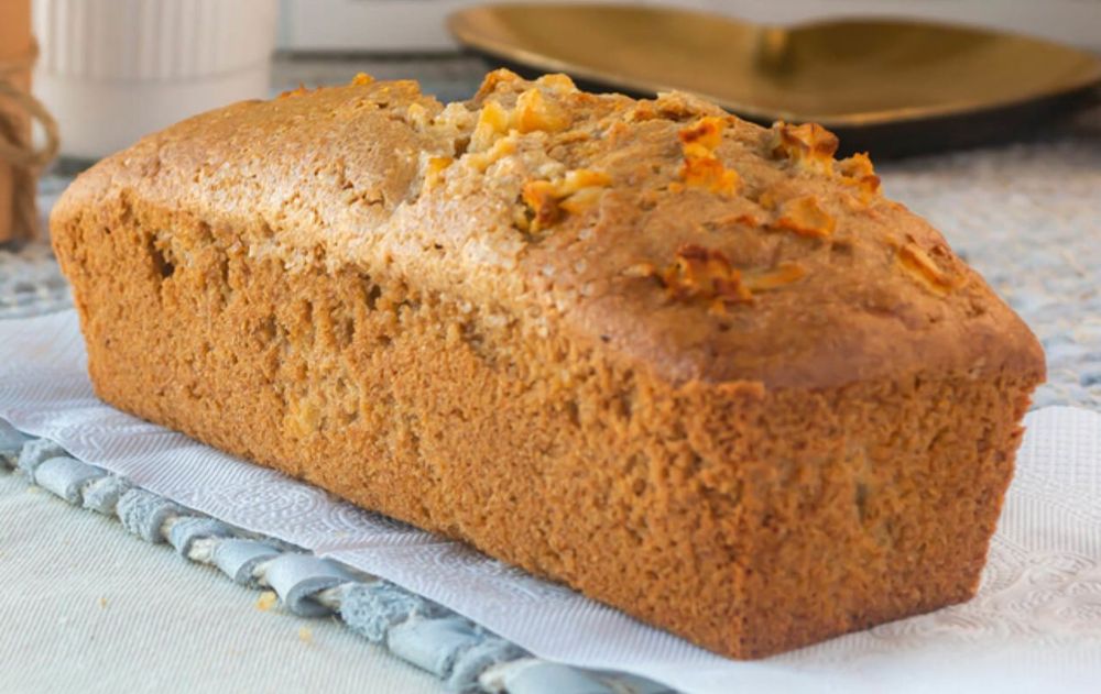 budín de naranja y manzana
