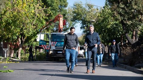 Ulpiano Suarez recorrió trabajos de poda invernal en la Ciudad